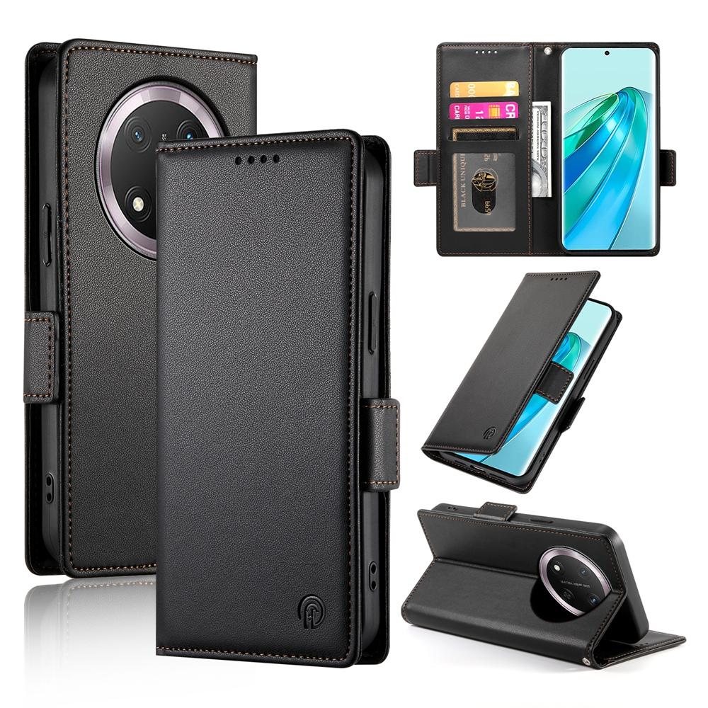 Magic7 Lite Magnetic Leather Wallet Case with Card Slots, Stand Function & Full Protection