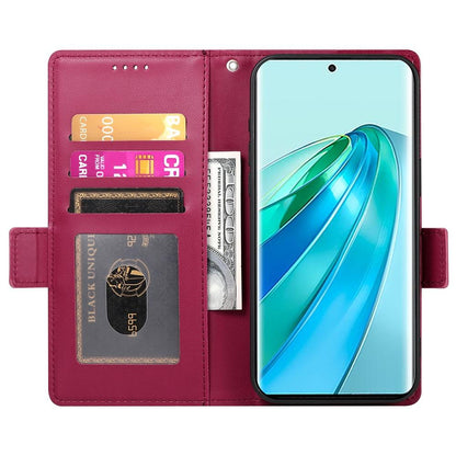 Honor X9c Global Magnetic Leather Wallet Case with Card Slots, Stand Function & Full Protection