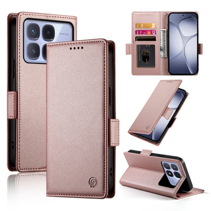 Redmi K70 Ultra Magnetic Leather Wallet Case with Card Slots, Stand Function & Full Protection