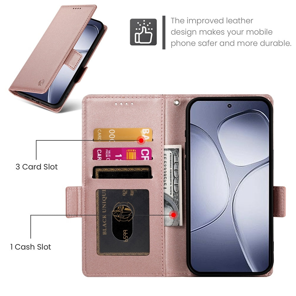 Redmi K70 Ultra Magnetic Leather Wallet Case with Card Slots, Stand Function & Full Protection