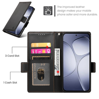 Redmi K70 Ultra Magnetic Leather Wallet Case with Card Slots, Stand Function & Full Protection