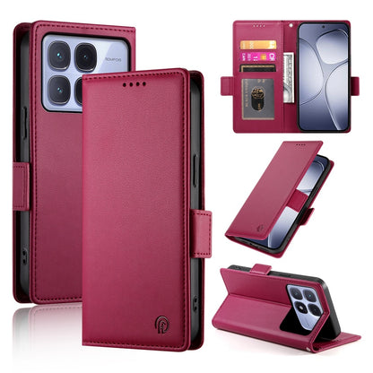 Redmi K70 Ultra Magnetic Leather Wallet Case with Card Slots, Stand Function & Full Protection