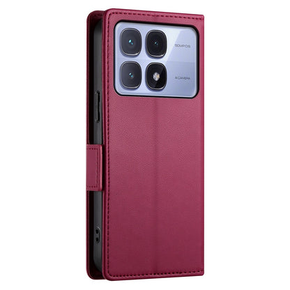 Redmi K70 Ultra Magnetic Leather Wallet Case with Card Slots, Stand Function & Full Protection