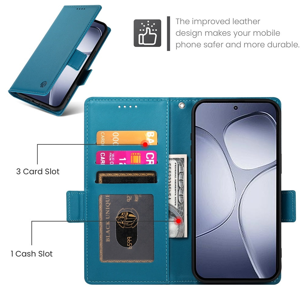 Redmi K70 Ultra Magnetic Leather Wallet Case with Card Slots, Stand Function & Full Protection