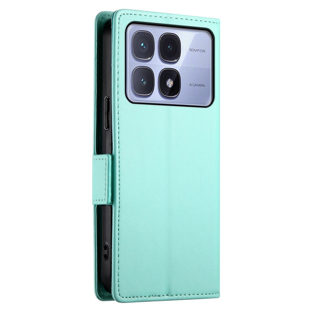 Redmi K70 Ultra Magnetic Leather Wallet Case with Card Slots, Stand Function & Full Protection
