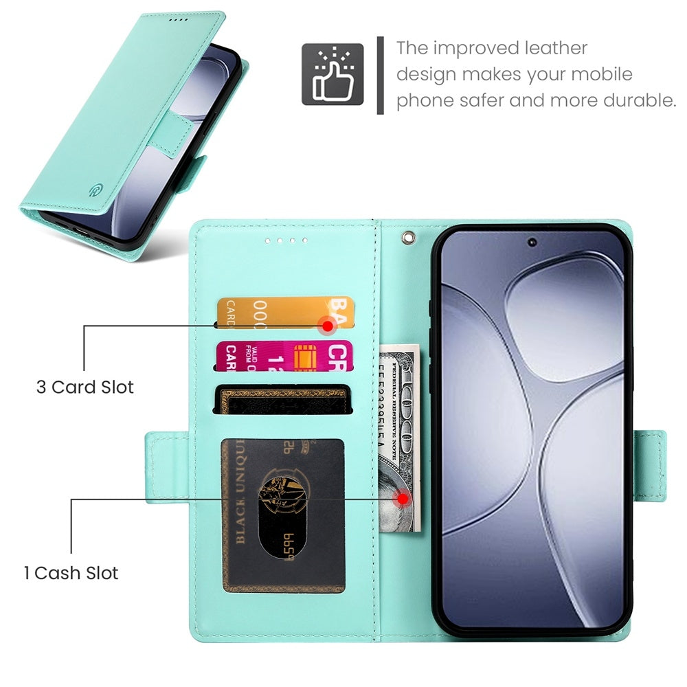 Redmi K70 Ultra Magnetic Leather Wallet Case with Card Slots, Stand Function & Full Protection
