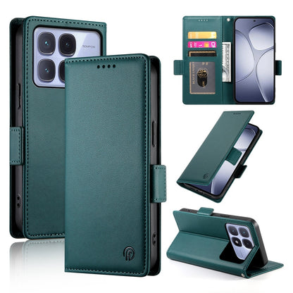 Redmi K70 Ultra Magnetic Leather Wallet Case with Card Slots, Stand Function & Full Protection