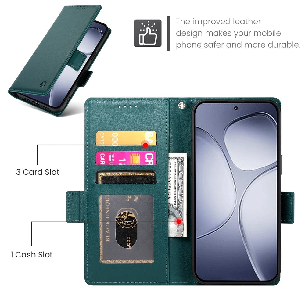 Redmi K70 Ultra Magnetic Leather Wallet Case with Card Slots, Stand Function & Full Protection
