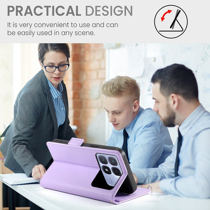 Redmi K70 Ultra Magnetic Leather Wallet Case with Card Slots, Stand Function & Full Protection