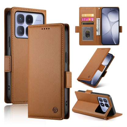 Redmi K70 Ultra Magnetic Leather Wallet Case with Card Slots, Stand Function & Full Protection