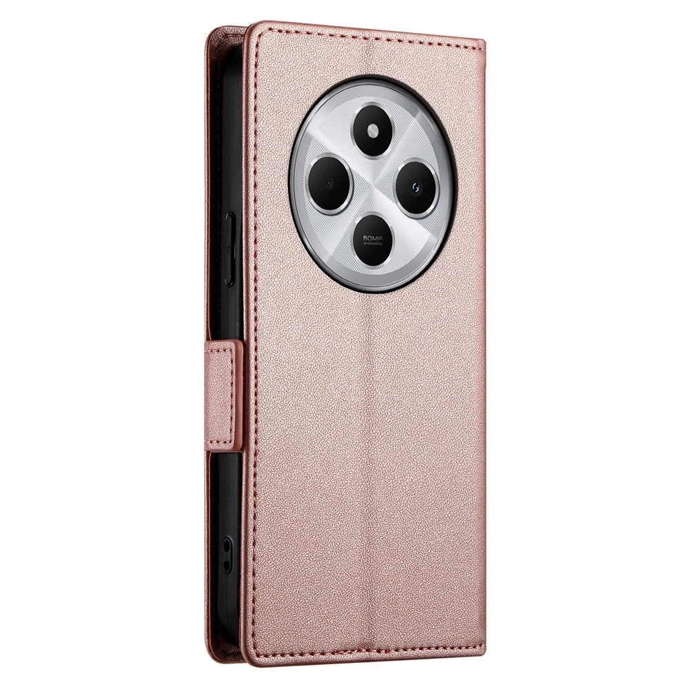 Redmi 14C 4G Magnetic Leather Wallet Case with Card Slots, Stand Function & Full Protection