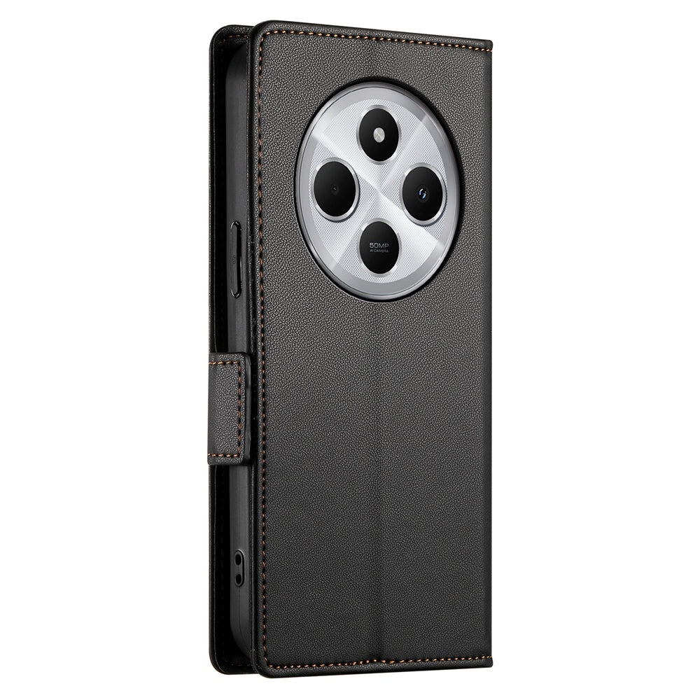 Redmi 14C 4G Magnetic Leather Wallet Case with Card Slots, Stand Function & Full Protection
