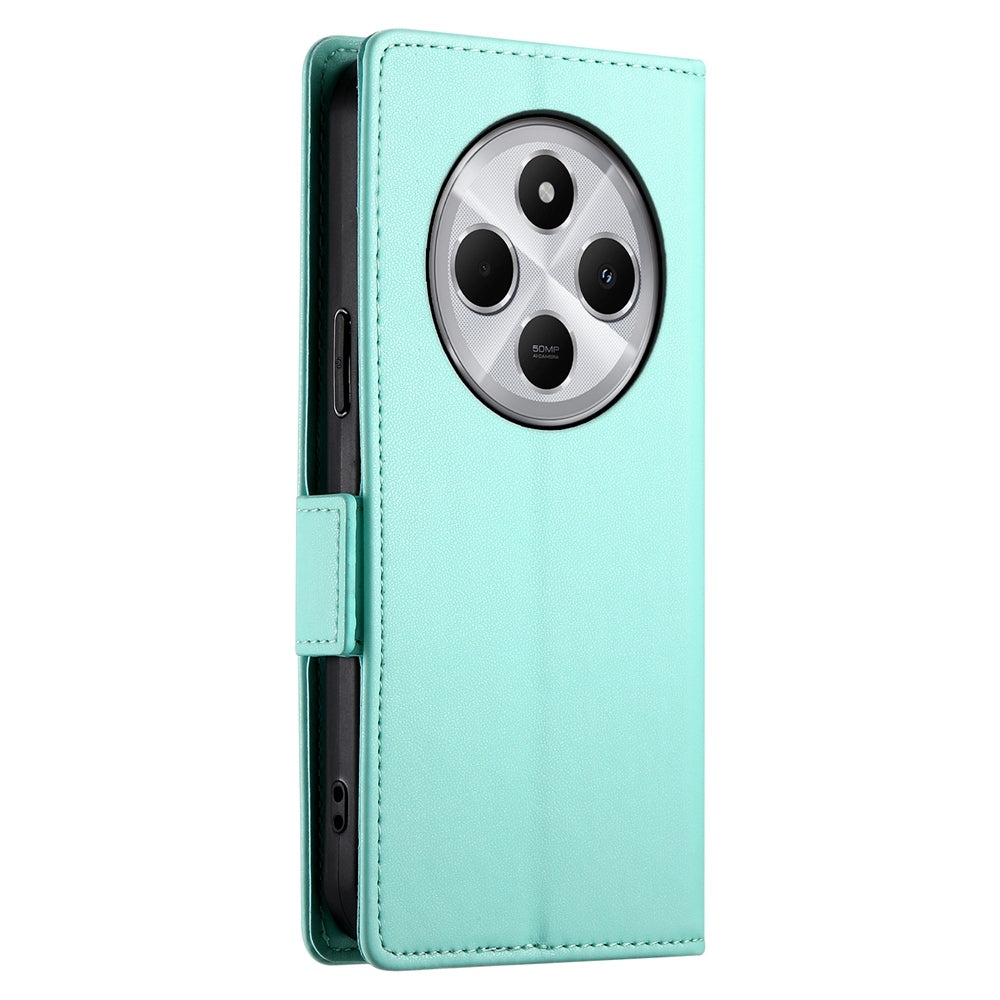 Redmi 14C 4G Magnetic Leather Wallet Case with Card Slots, Stand Function & Full Protection