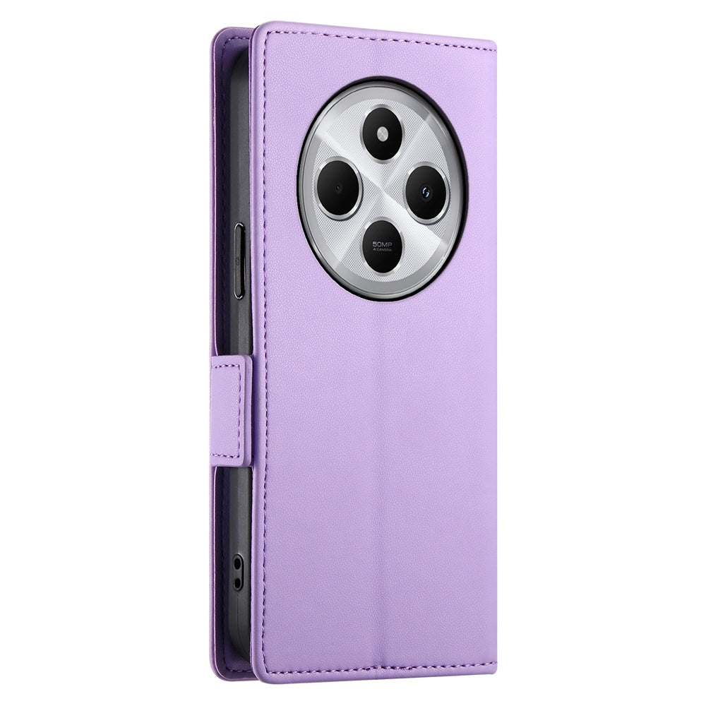 Redmi 14C 4G Magnetic Leather Wallet Case with Card Slots, Stand Function & Full Protection