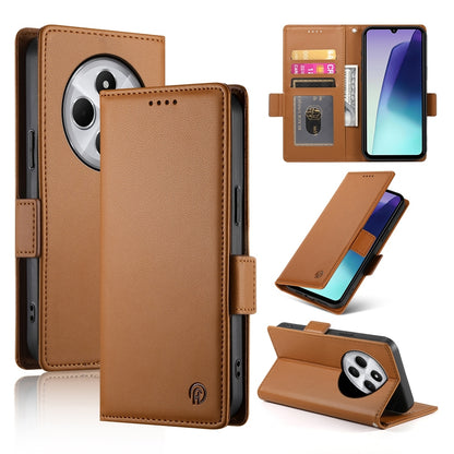 Redmi 14C 4G Magnetic Leather Wallet Case with Card Slots, Stand Function & Full Protection