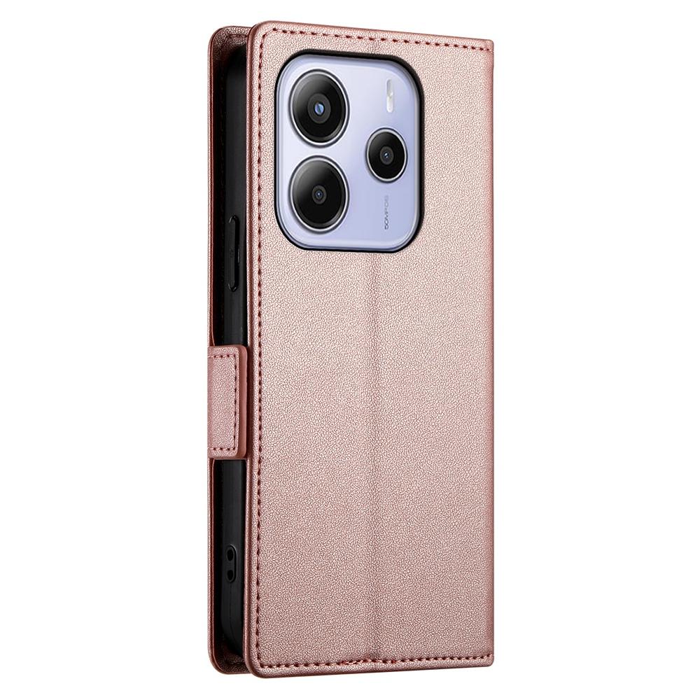 Redmi Note 14 4G Magnetic Leather Wallet Case with Card Slots, Stand Function & Full Protection