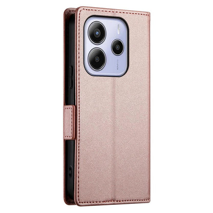 Redmi Note 14 4G Magnetic Leather Wallet Case with Card Slots, Stand Function & Full Protection