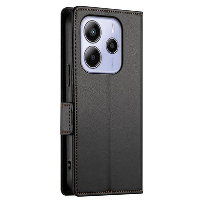 Redmi Note 14 4G Magnetic Leather Wallet Case with Card Slots, Stand Function & Full Protection