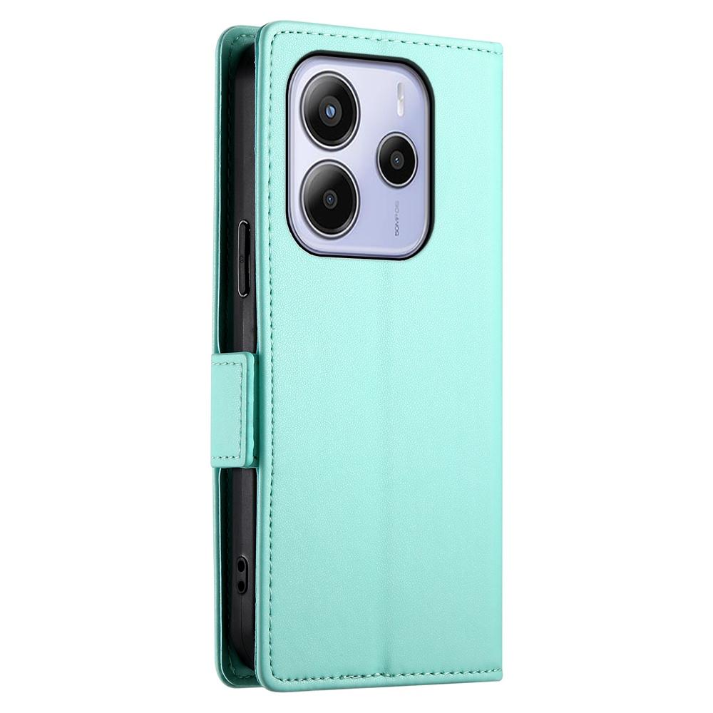 Redmi Note 14 4G Magnetic Leather Wallet Case with Card Slots, Stand Function & Full Protection