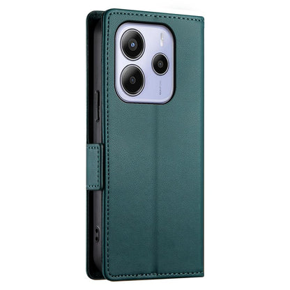 Redmi Note 14 4G Magnetic Leather Wallet Case with Card Slots, Stand Function & Full Protection