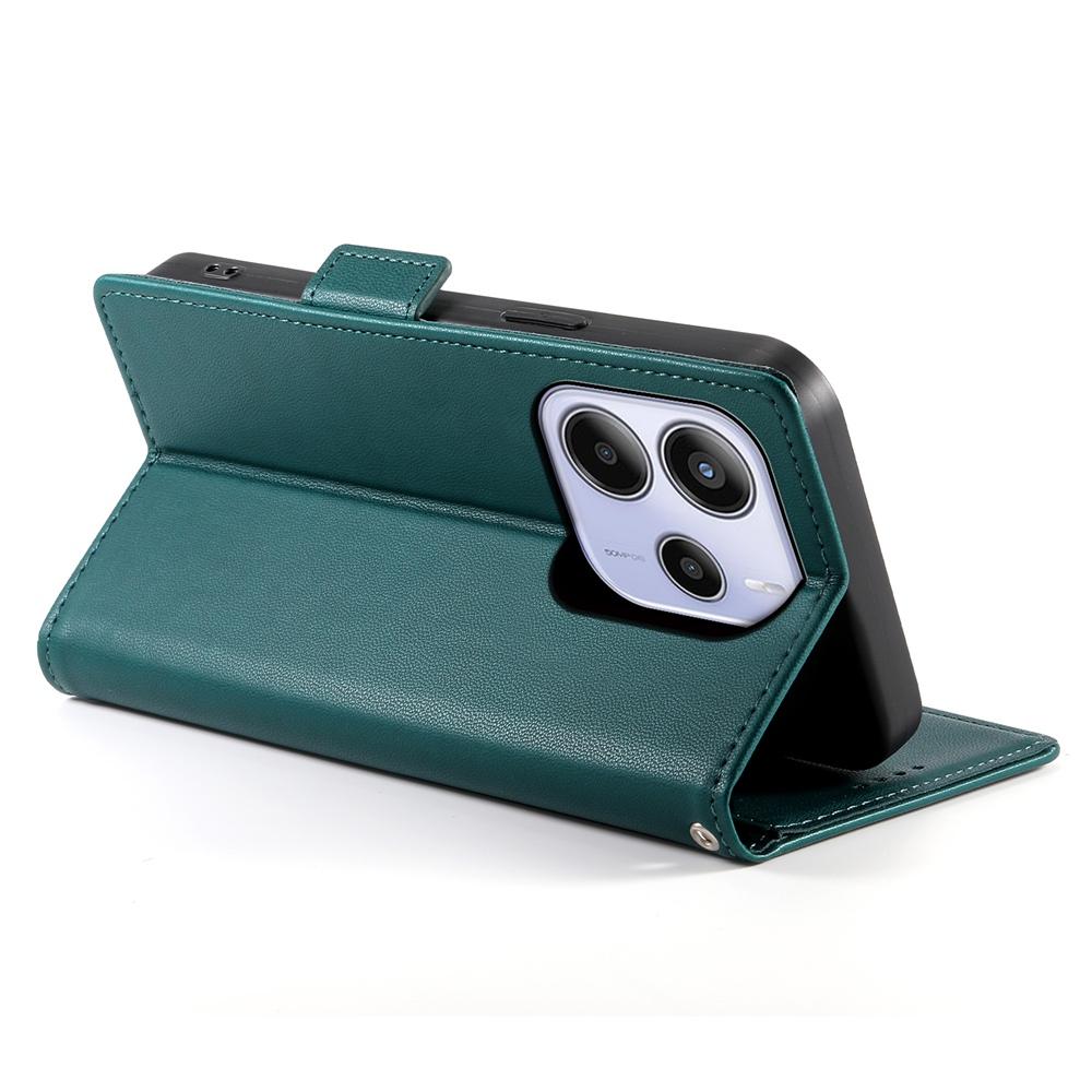 Redmi Note 14 4G Magnetic Leather Wallet Case with Card Slots, Stand Function & Full Protection