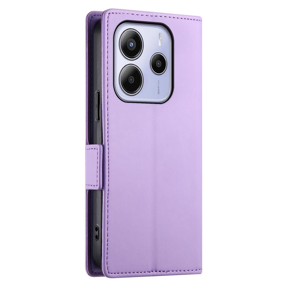 Redmi Note 14 4G Magnetic Leather Wallet Case with Card Slots, Stand Function & Full Protection