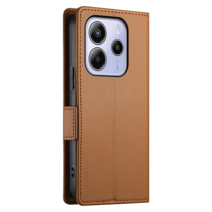 Redmi Note 14 4G Magnetic Leather Wallet Case with Card Slots, Stand Function & Full Protection