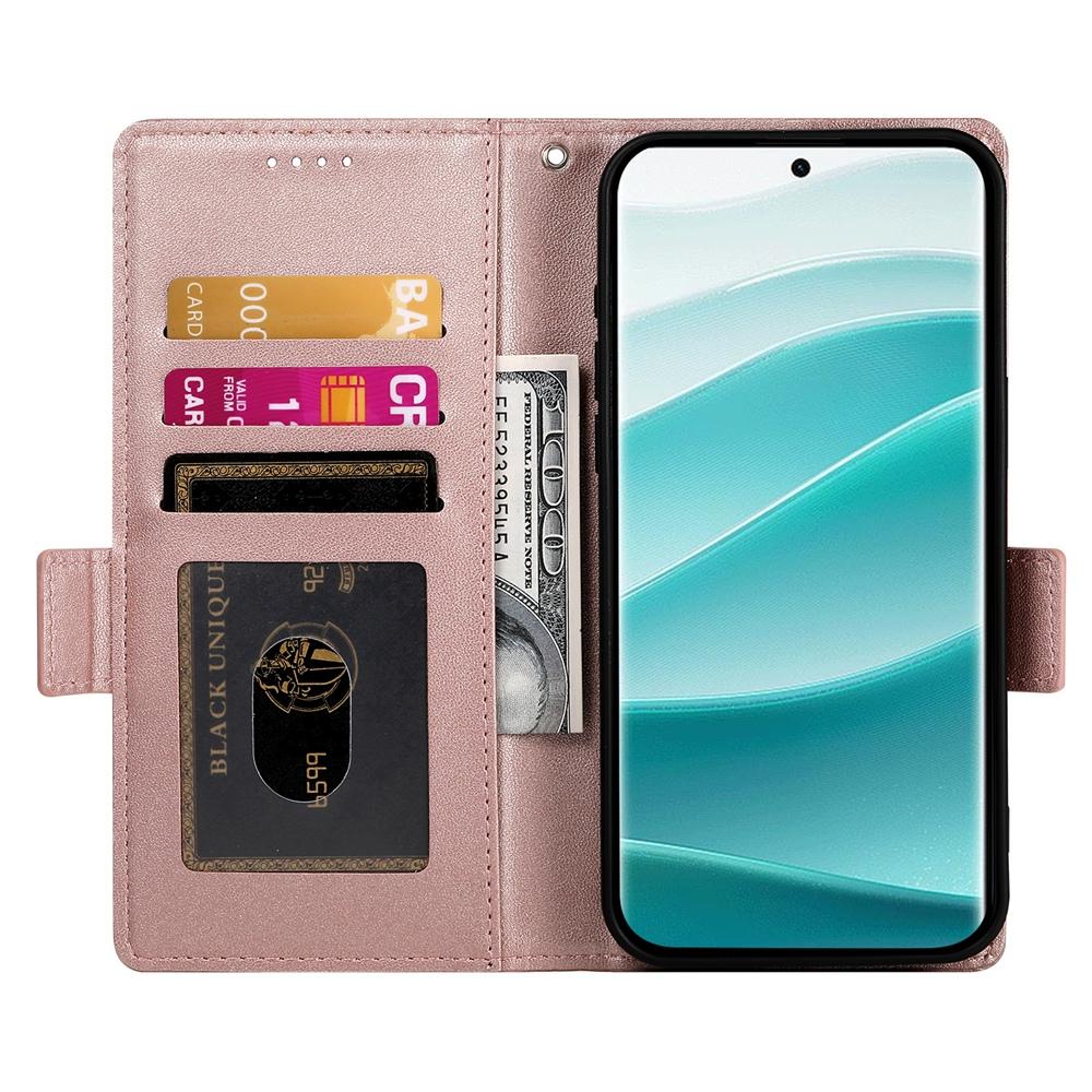 Redmi Note 14 Pro 4G Magnetic Leather Wallet Case with Card Slots, Stand Function & Full Protection