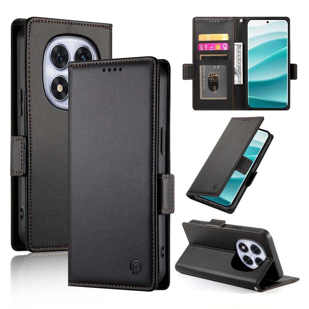 Redmi Note 14 Pro 4G Magnetic Leather Wallet Case with Card Slots, Stand Function & Full Protection