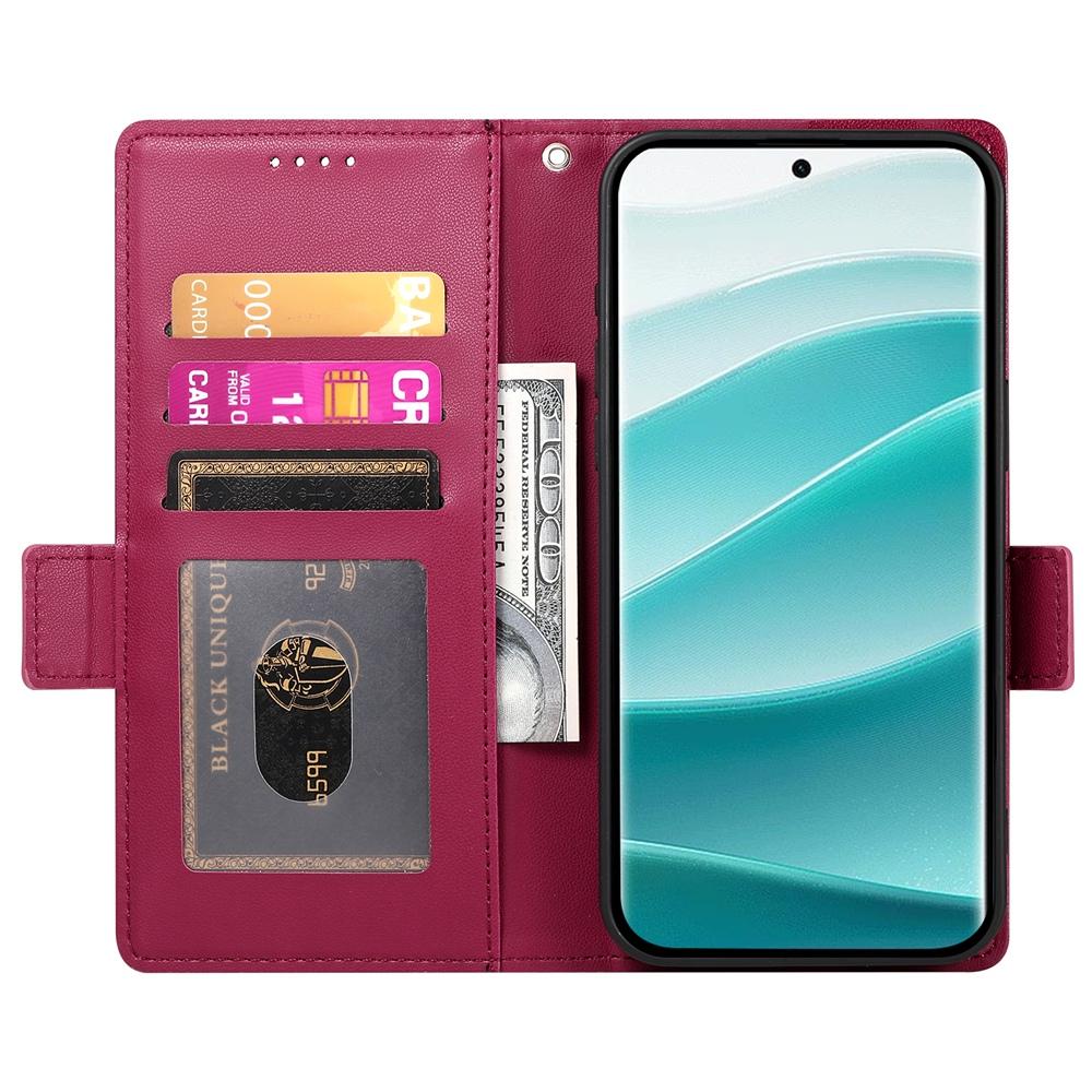 Redmi Note 14 Pro 4G Magnetic Leather Wallet Case with Card Slots, Stand Function & Full Protection
