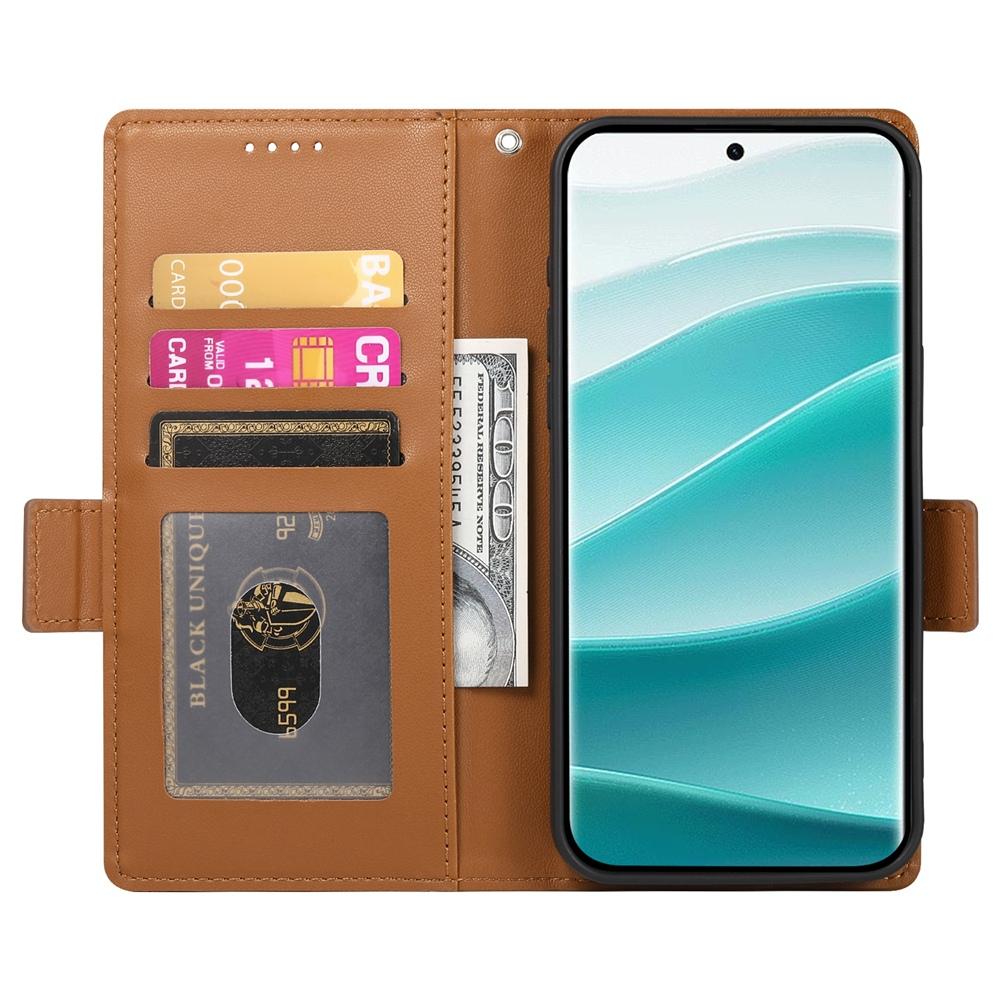 Redmi Note 14 Pro 4G Magnetic Leather Wallet Case with Card Slots, Stand Function & Full Protection