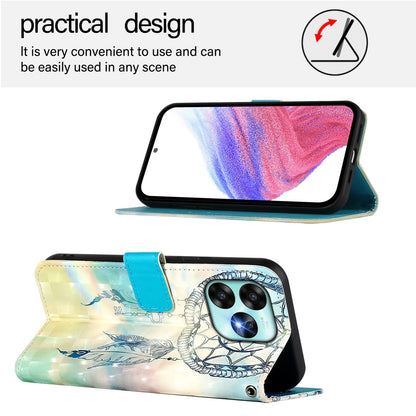 Umidigi A15T Leather Flip Phone Case with 3D Painted Design, Card Holder, Wallet & Stand Function - Durable Protection & Easy Access