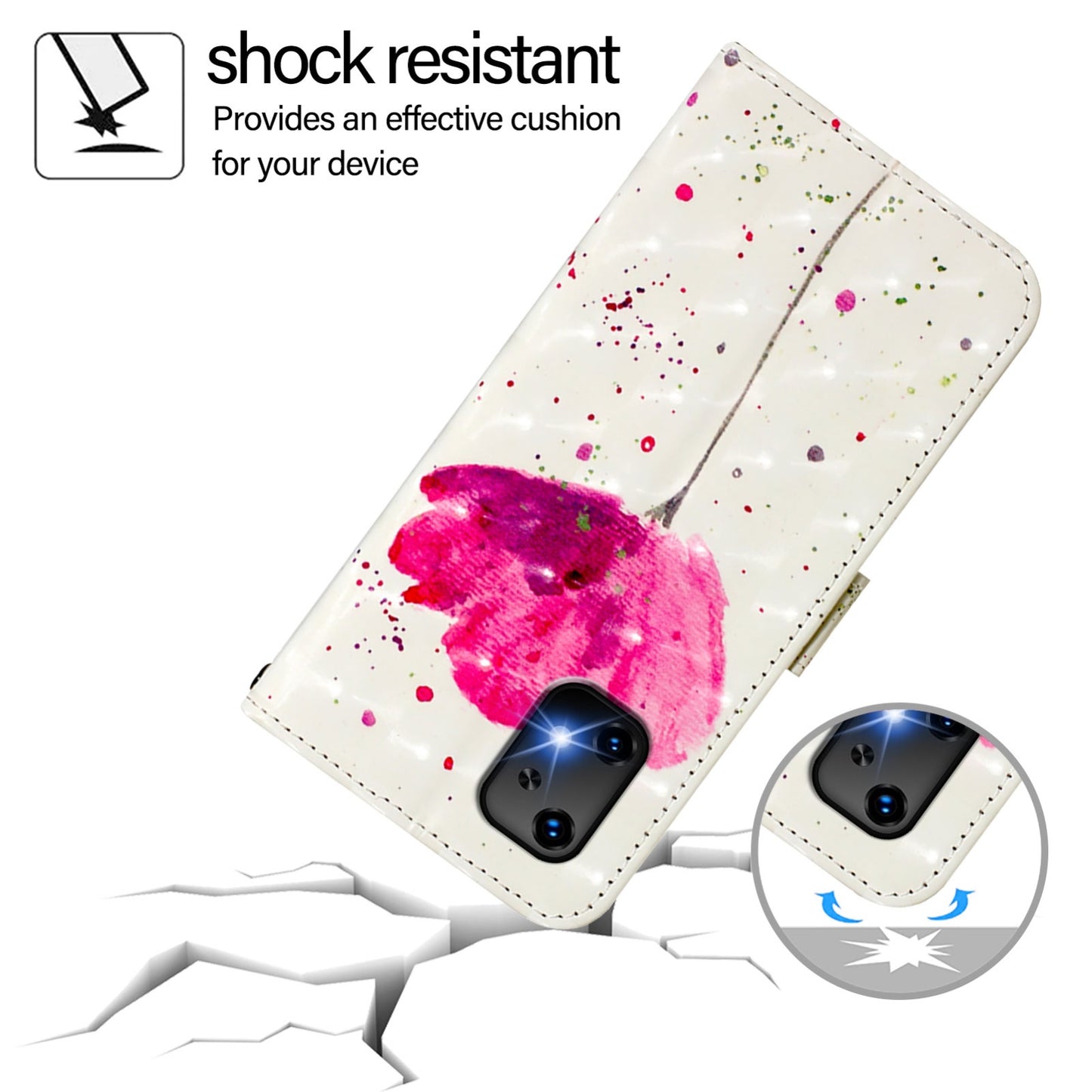 Umidigi Bison X20 Leather Flip Phone Case with 3D Painted Design, Card Holder, Wallet & Stand Function - Durable Protection & Easy Access