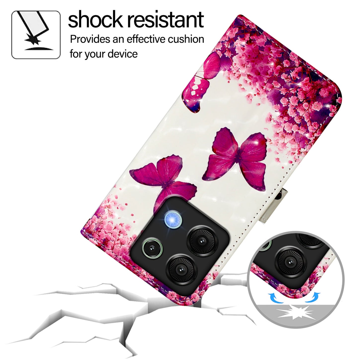 Umidigi G9 5G Leather Flip Phone Case with 3D Painted Design, Card Holder, Wallet & Stand Function - Durable Protection & Easy Access