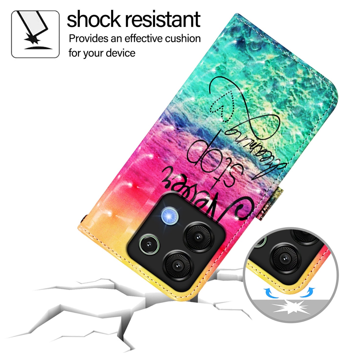 Umidigi G9 5G Leather Flip Phone Case with 3D Painted Design, Card Holder, Wallet & Stand Function - Durable Protection & Easy Access