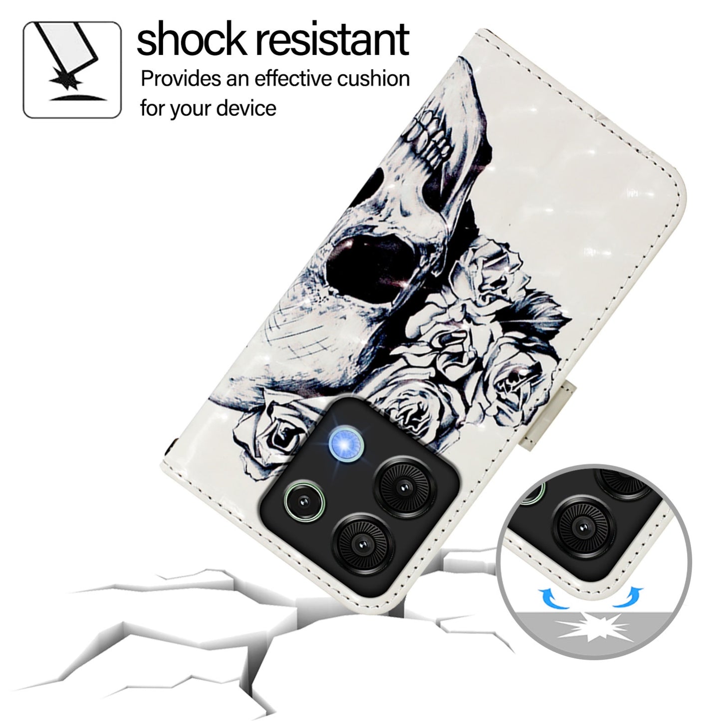 Umidigi G9 5G Leather Flip Phone Case with 3D Painted Design, Card Holder, Wallet & Stand Function - Durable Protection & Easy Access