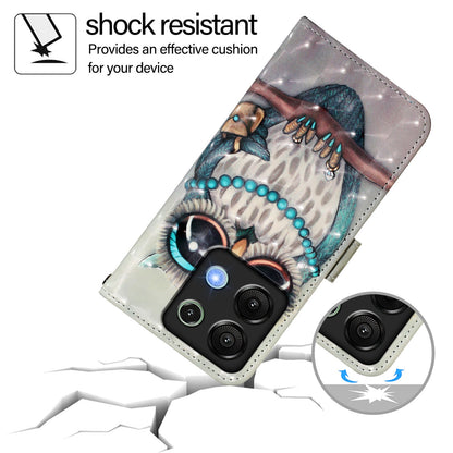 Umidigi G9 5G Leather Flip Phone Case with 3D Painted Design, Card Holder, Wallet & Stand Function - Durable Protection & Easy Access