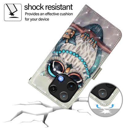 Umidigi Note 90 Leather Flip Phone Case with 3D Painted Design, Card Holder, Wallet & Stand Function - Durable Protection & Easy Access