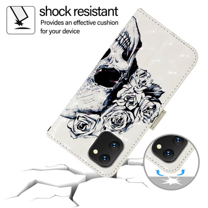 Umidigi 7S Leather Flip Phone Case with 3D Painted Design, Card Holder, Wallet & Stand Function - Durable Protection & Easy Access