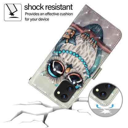 Umidigi 7S Leather Flip Phone Case with 3D Painted Design, Card Holder, Wallet & Stand Function - Durable Protection & Easy Access