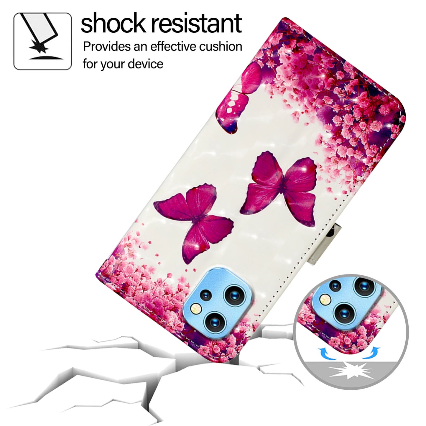 Umidigi Power 7 Max Leather Flip Phone Case with 3D Painted Design, Card Holder, Wallet & Stand Function - Durable Protection & Easy Access