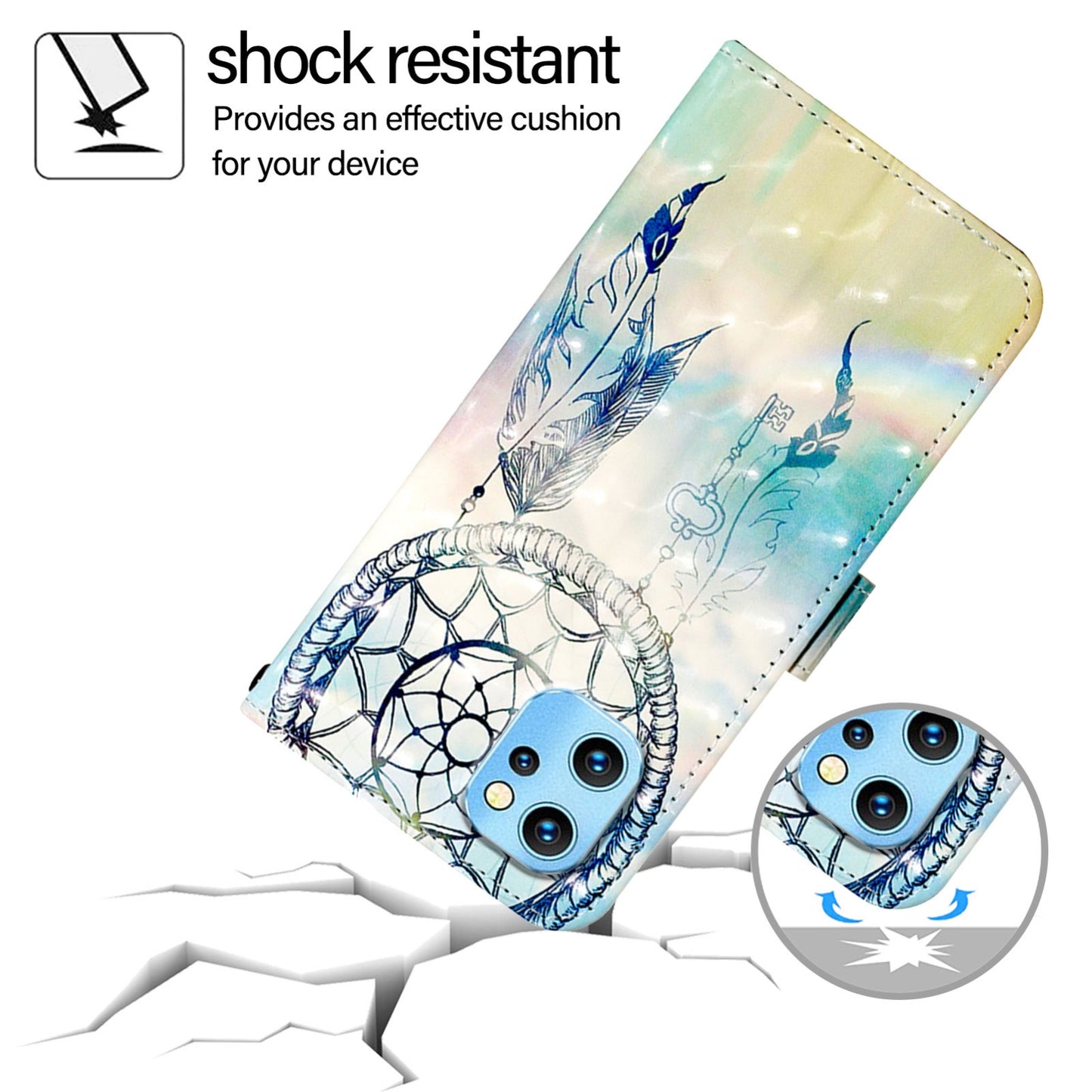 Umidigi Power 7 Max Leather Flip Phone Case with 3D Painted Design, Card Holder, Wallet & Stand Function - Durable Protection & Easy Access