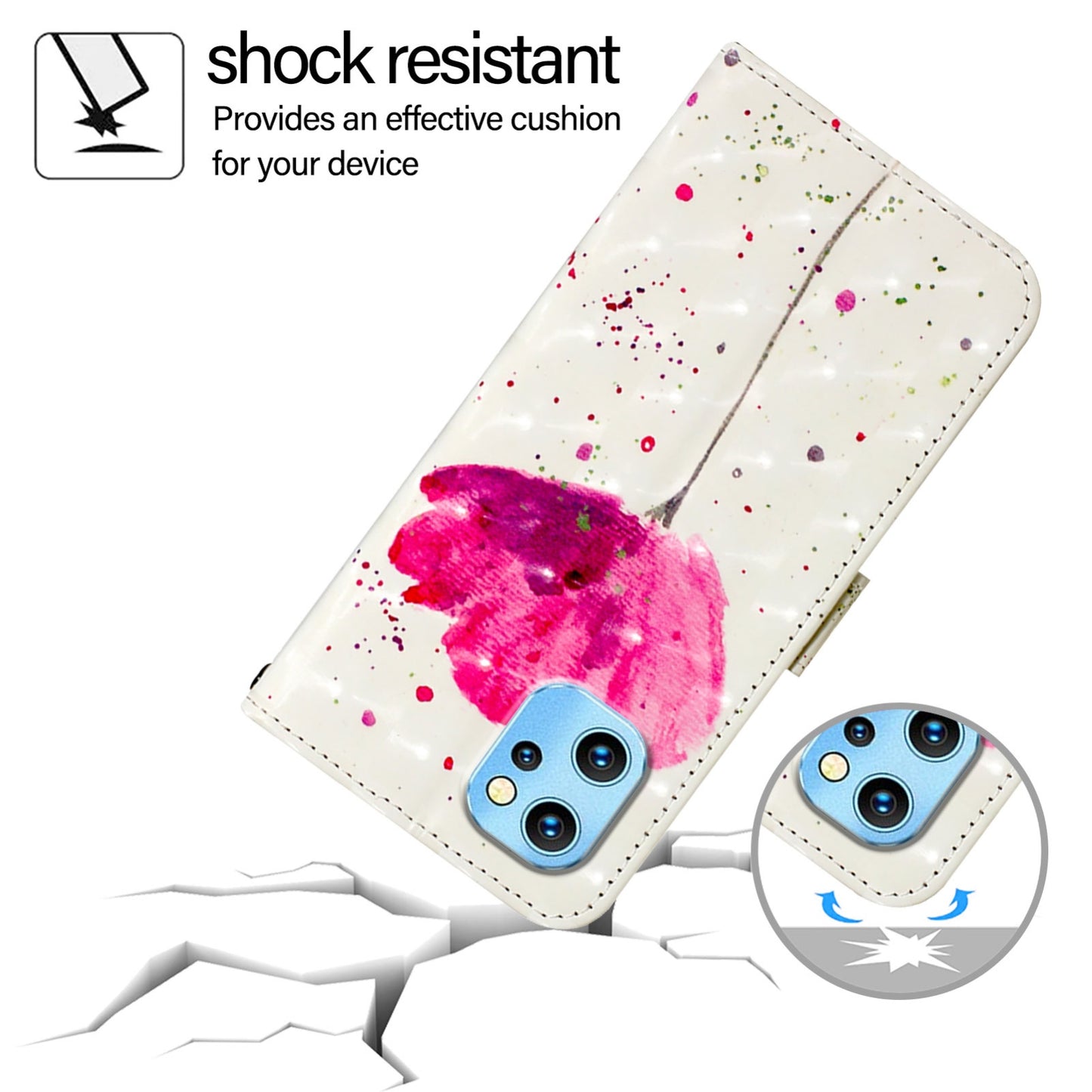 Umidigi Power 7 Max Leather Flip Phone Case with 3D Painted Design, Card Holder, Wallet & Stand Function - Durable Protection & Easy Access