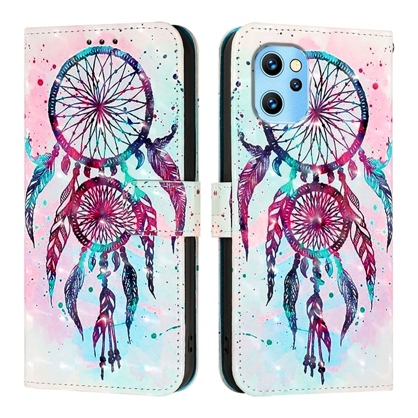 Umidigi Power 7 Max Leather Flip Phone Case with 3D Painted Design, Card Holder, Wallet & Stand Function - Durable Protection & Easy Access