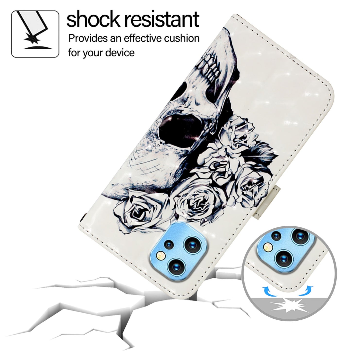 Umidigi Power 7 Max Leather Flip Phone Case with 3D Painted Design, Card Holder, Wallet & Stand Function - Durable Protection & Easy Access