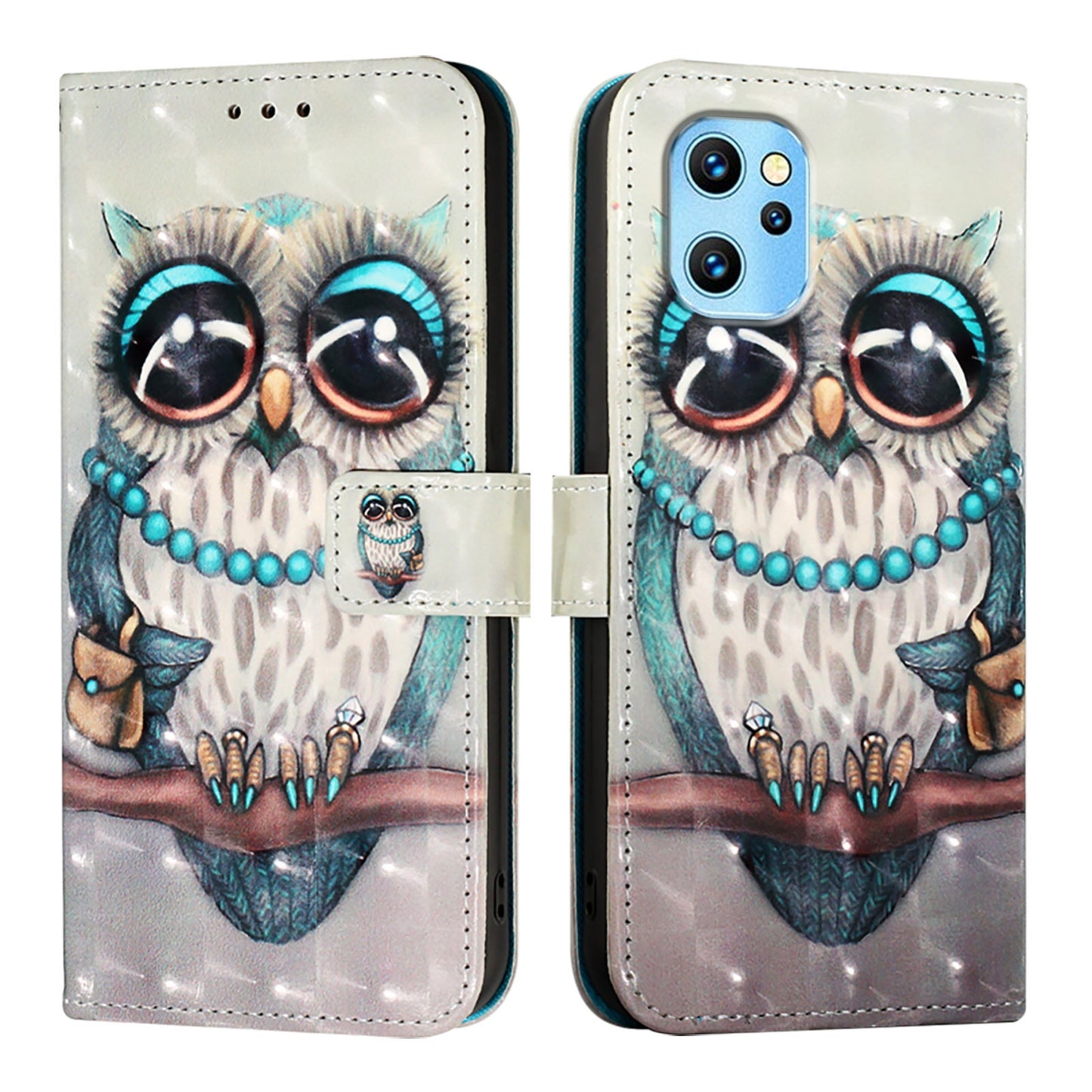 Umidigi Power 7 Max Leather Flip Phone Case with 3D Painted Design, Card Holder, Wallet & Stand Function - Durable Protection & Easy Access