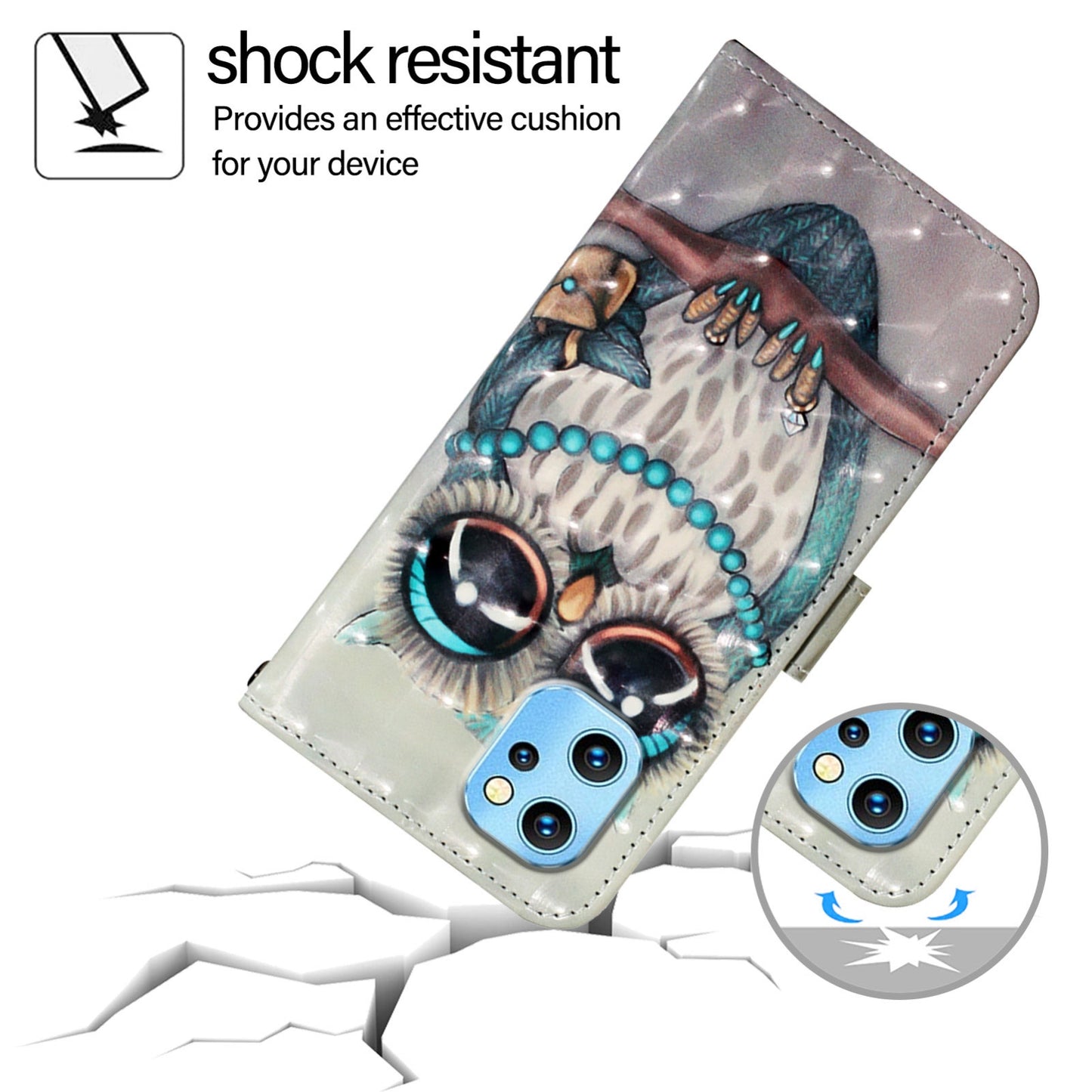 Umidigi Power 7 Max Leather Flip Phone Case with 3D Painted Design, Card Holder, Wallet & Stand Function - Durable Protection & Easy Access