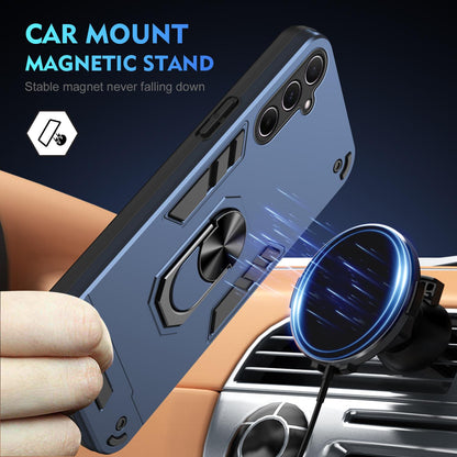 Shockproof Samsung Galaxy A56 5G Phone Case with 360° Rotatable Metal Ring Holder, Magnetic Car Mount Stand, Ultra-Thin PC & Silicone Protection Cover