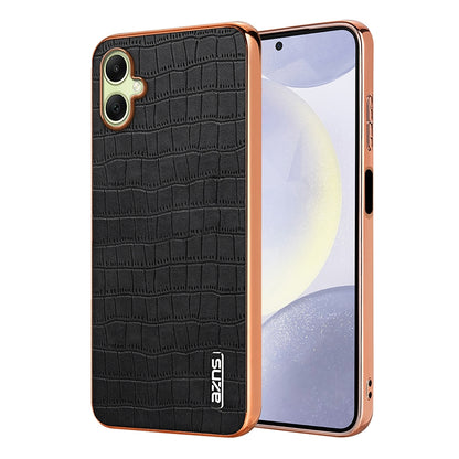 Samsung Galaxy A06 4G Luxury Case - Electroplated Frame, Crocodile Texture Leather, Full Coverage Protection, Anti-Fingerprint & Shockproof