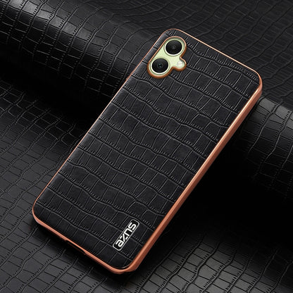 Samsung Galaxy A06 4G Luxury Case - Electroplated Frame, Crocodile Texture Leather, Full Coverage Protection, Anti-Fingerprint & Shockproof